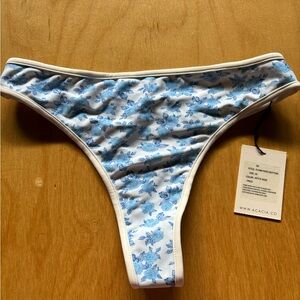 Acacia Swimwear Flyn Pipped Bottoms Petite Rose • NWT